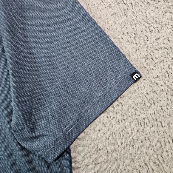 Travis Mathew Polo Shirt Men XL Short Sleeve Blue - Gray - EUC - Picture 2 of 13